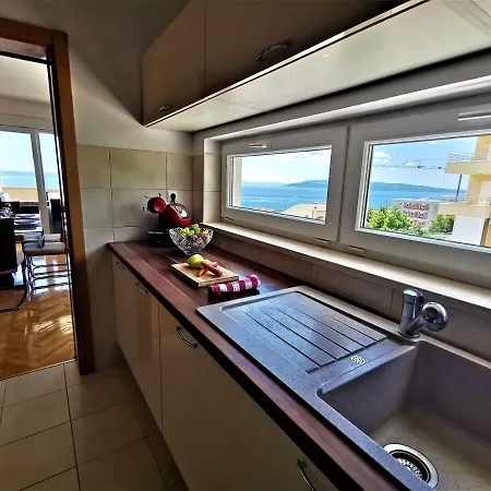 Makarska, Panoramic Sea & Mountains View, Cucek Apartmán